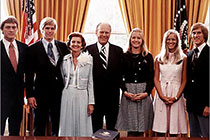Ford family in the oval office