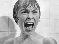 Shower scene Hitchcock's movie Psycho