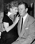 John Wayne and Lucille Ball