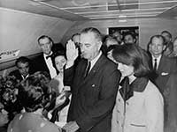 Lyndon B Johnson Taking the Oath