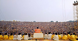 Swami Satchidananda at Woodstock Music Festival