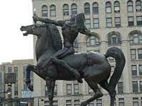 Native American statue Millenium Park Chicago