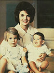 Jacqueline Kennedy with Caroline and John as children