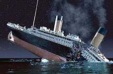 The titanic sinking color photo